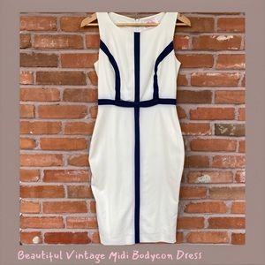 Beautiful Vintage Midi Bodycon Dress